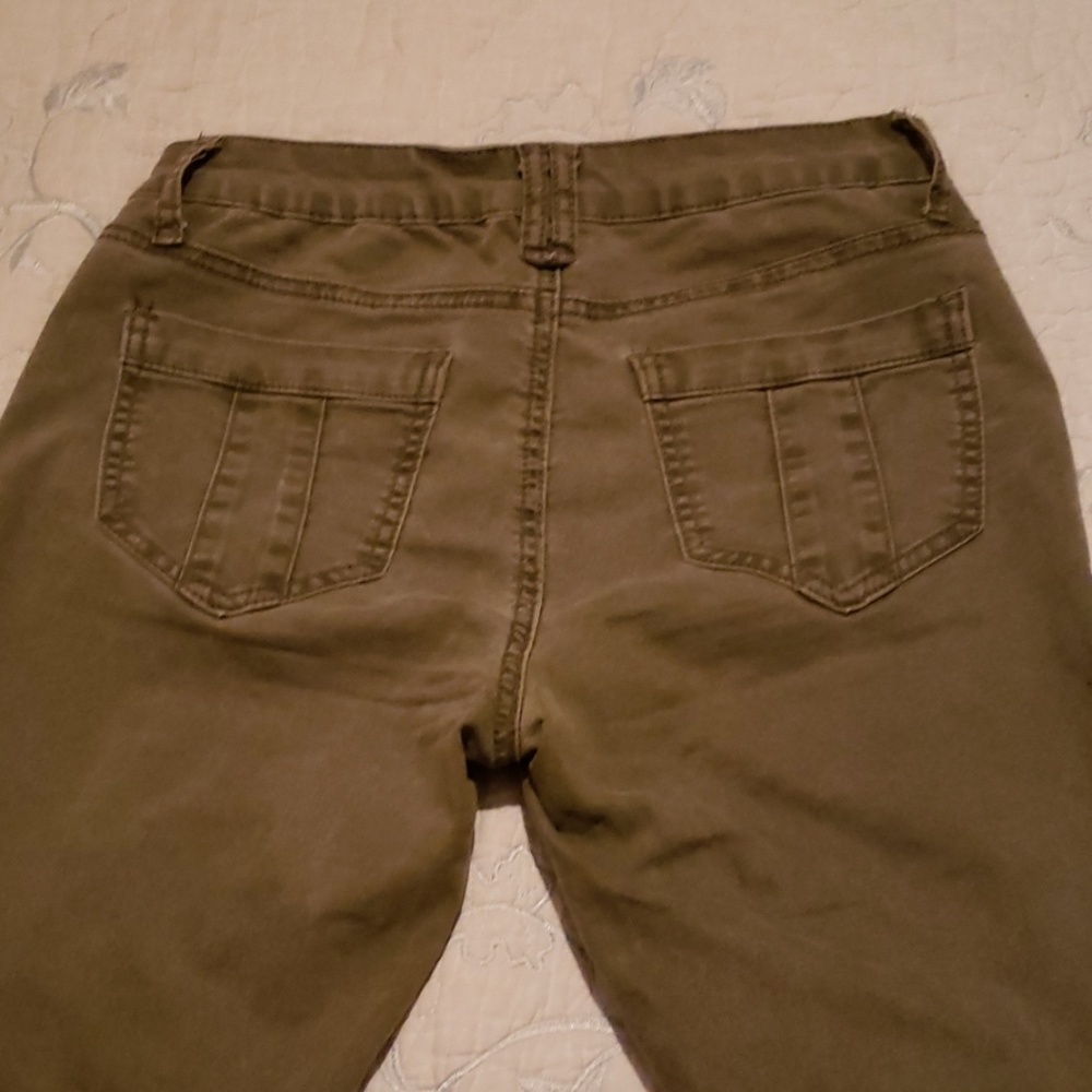 Jean's peach and green